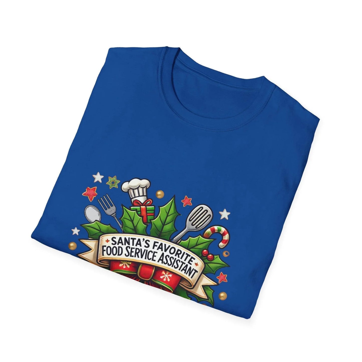 Santa's Favorite School Food Service Assistant Unisex Tee 🍽️🎅 - Whippie's