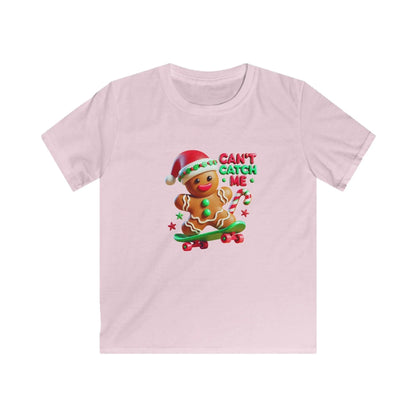 Can't Catch Me! Kids' Tee Gingerbread Man on a Skateboard 🛹💨 - Whippie's