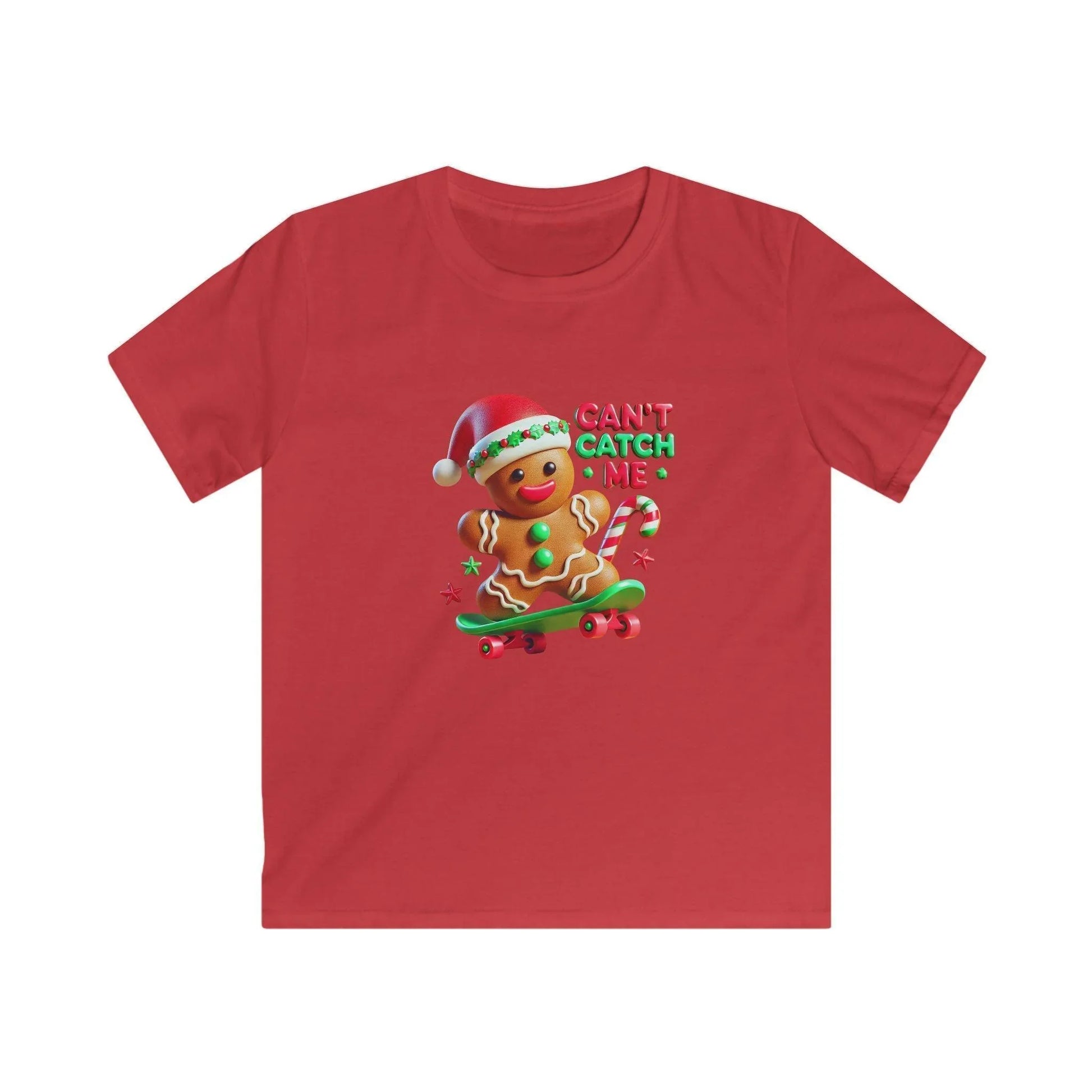 Can't Catch Me! Kids' Tee Gingerbread Man on a Skateboard 🛹💨 - Whippie's