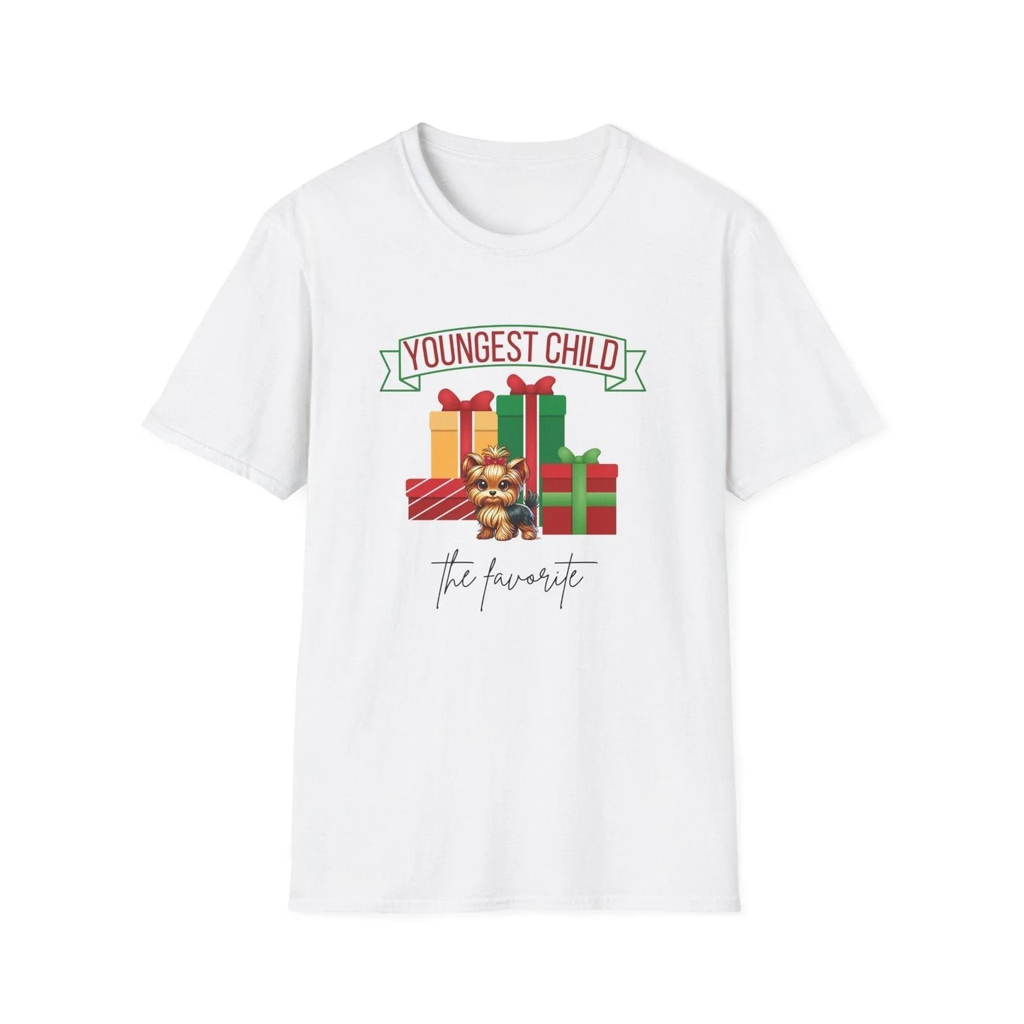 Youngest Child, The Favorite 🎁🐶 Yorkie - Unisex Tee! 🎁👑 - Whippie's