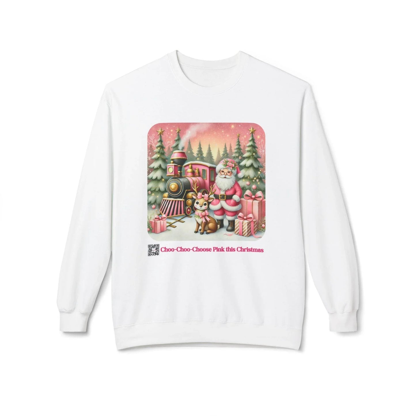 💖 Choo-Choo Choose Pink 🚂 Unisex Fleece Sweatshirt 🎁 - Whippie's