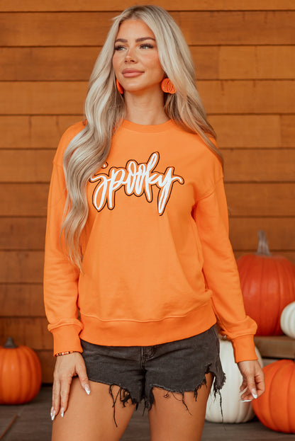 Spooky Halloween Sweatshirt | Grapefruit Orange Pullover
