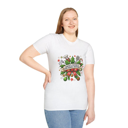 Santa's Favorite School Food Service Assistant Unisex Tee 🍽️🎅 - Whippie's