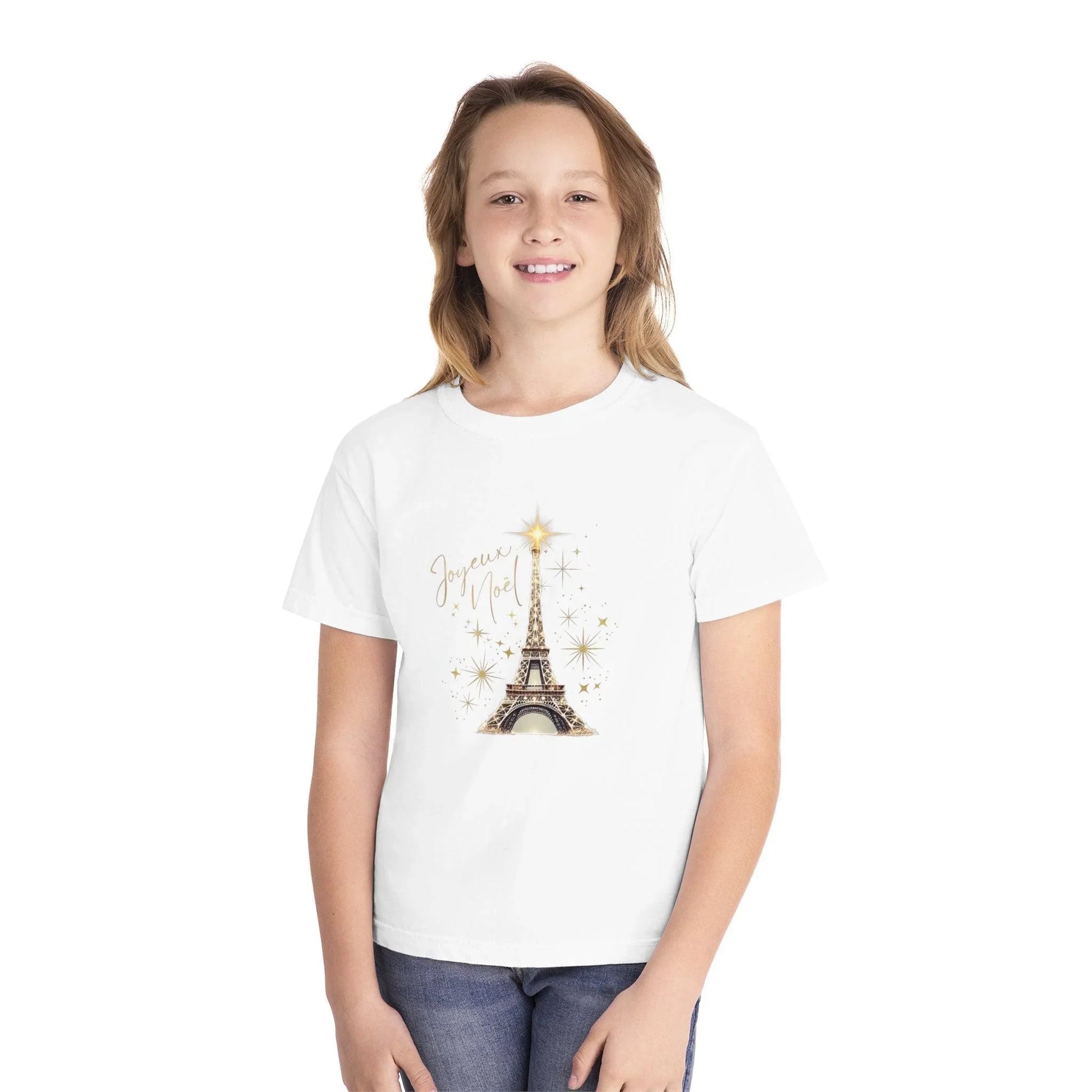 ✨ Joyeux Noël Youth Midweight Tee 🗼 A touch of Parisian elegance for your little one. - Whippie's
