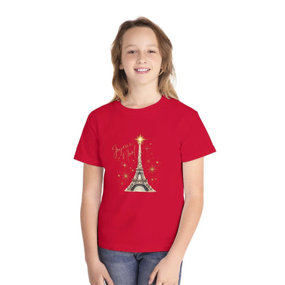 ✨ Joyeux Noël Youth Midweight Tee 🗼 A touch of Parisian elegance for your little one. - Whippie's