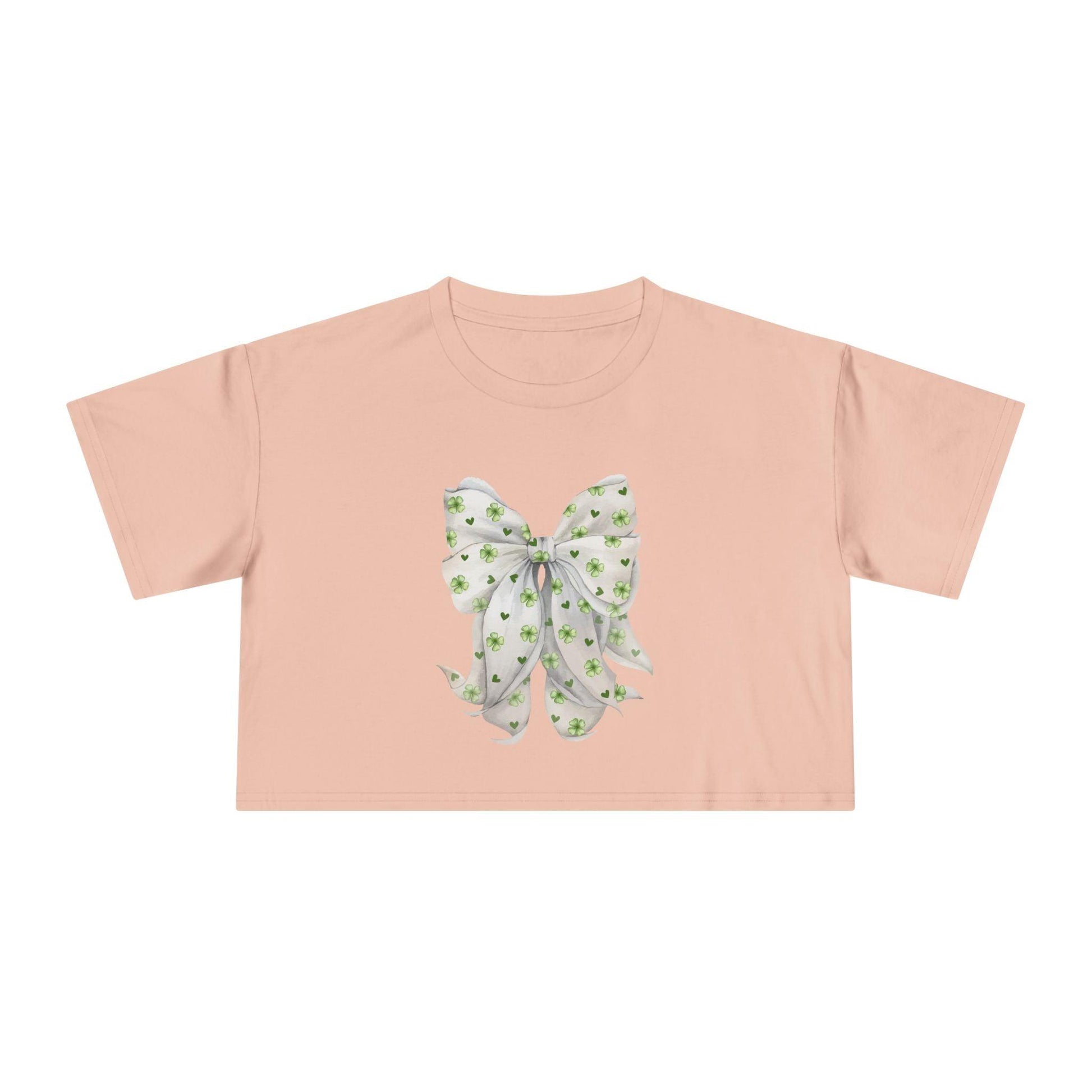 Shamrock Hearts Women's Cropped Tee - Spread the Luck and Love! - Whippie's