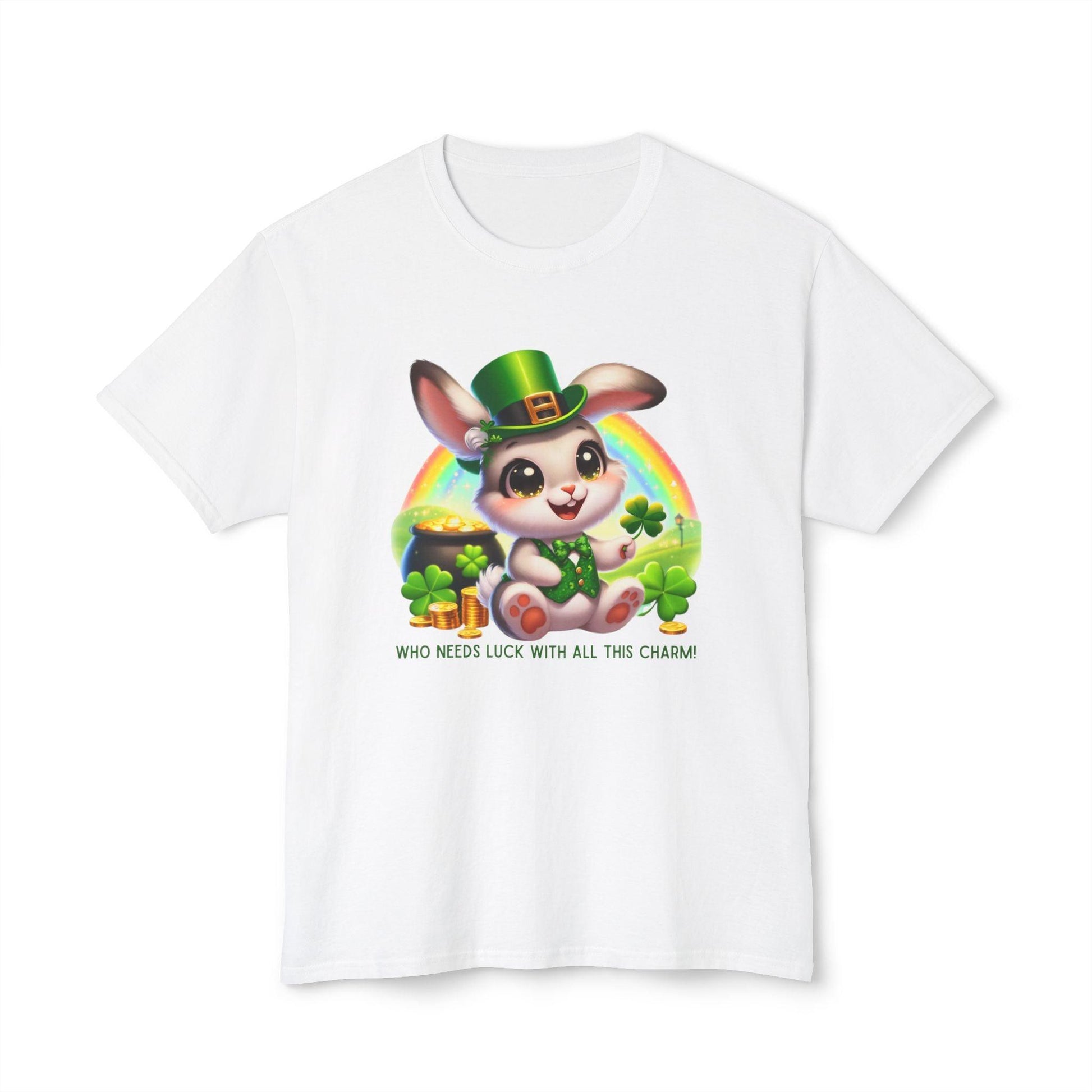 Who Needs Luck with All This Charm? Unisex HD Cotton T-Shirt - Spread Luck and Laughter! 🍀🍀 - Whippie's