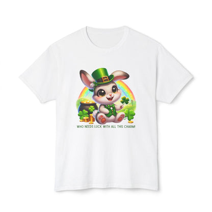 Who Needs Luck with All This Charm? Unisex HD Cotton T-Shirt - Spread Luck and Laughter! 🍀🍀 - Whippie's