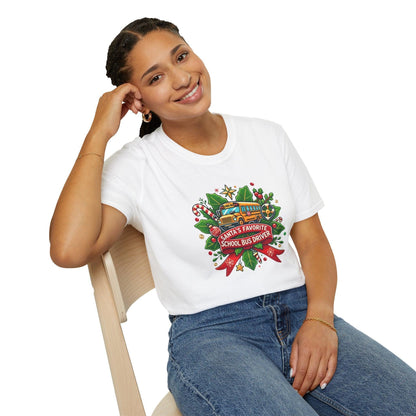 Santa's Favorite School Bus Driver Unisex Tee 🚌🎅 - Whippie's