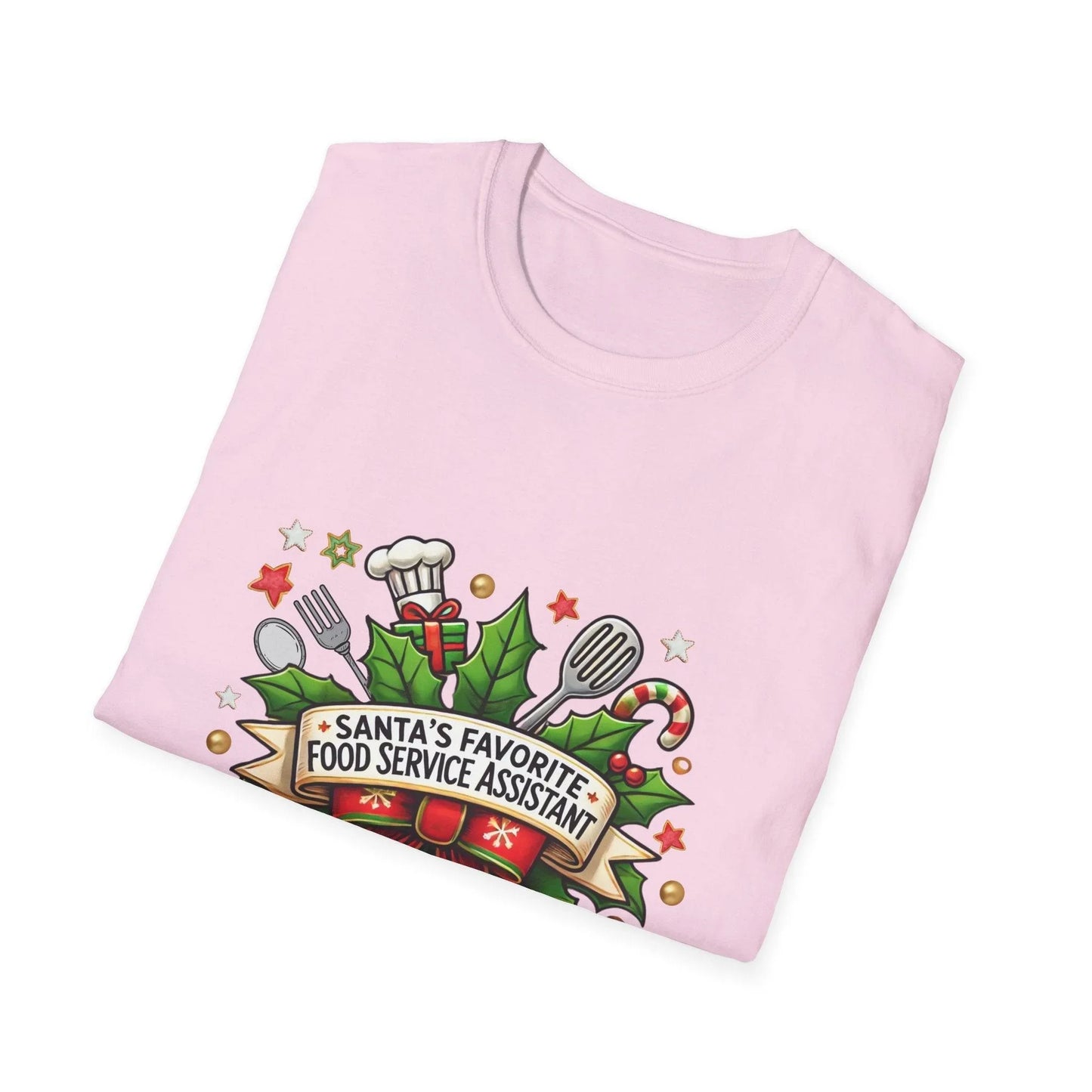Santa's Favorite School Food Service Assistant Unisex Tee 🍽️🎅 - Whippie's