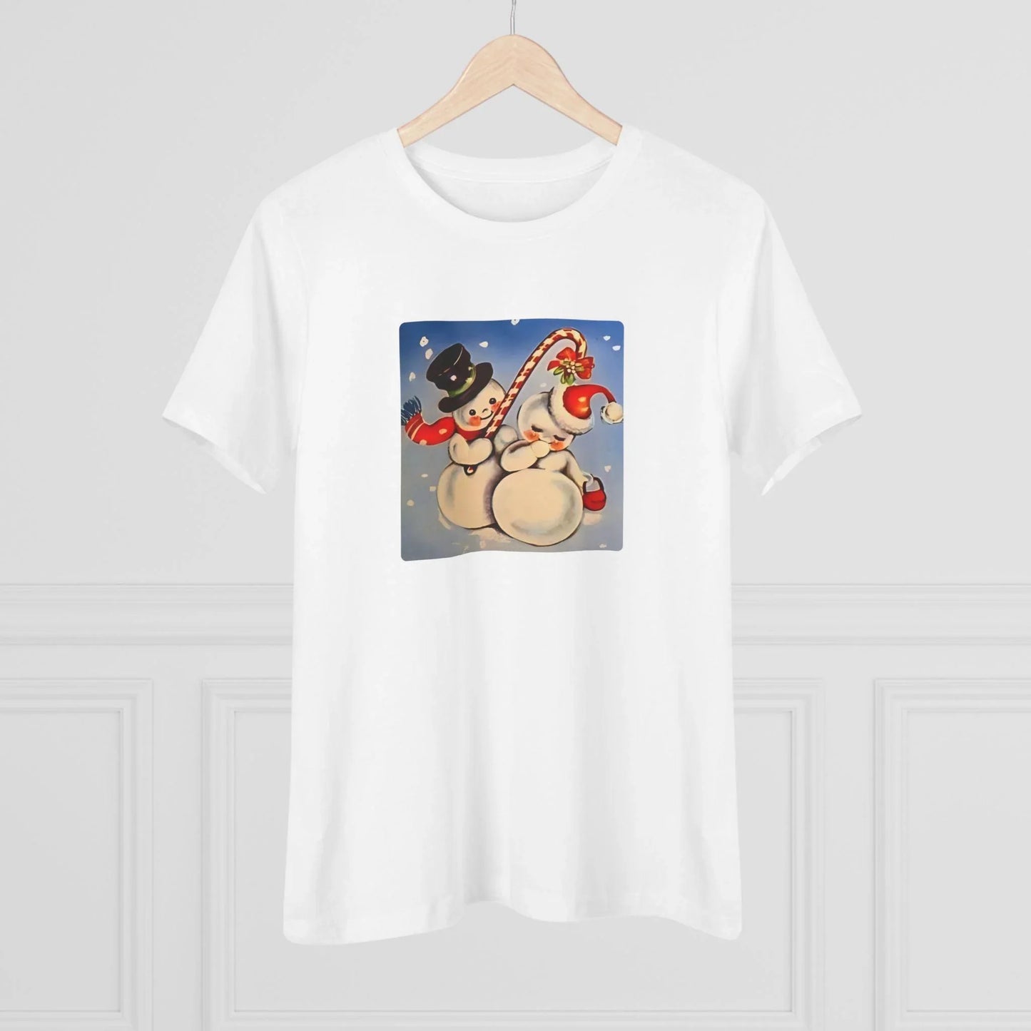 Snow Couple Mistletoe - Women's Softstyle Tee - Whippie's