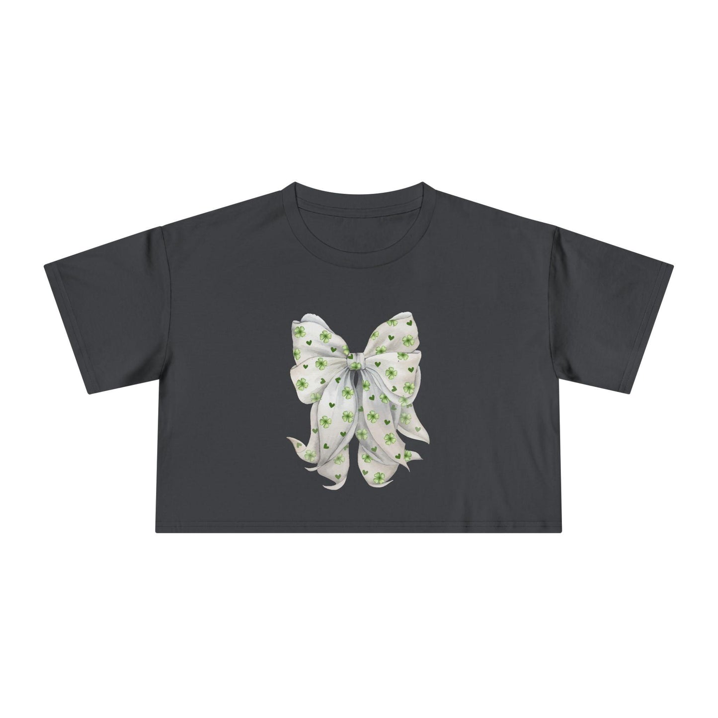 Shamrock Hearts Women's Cropped Tee - Spread the Luck and Love! - Whippie's