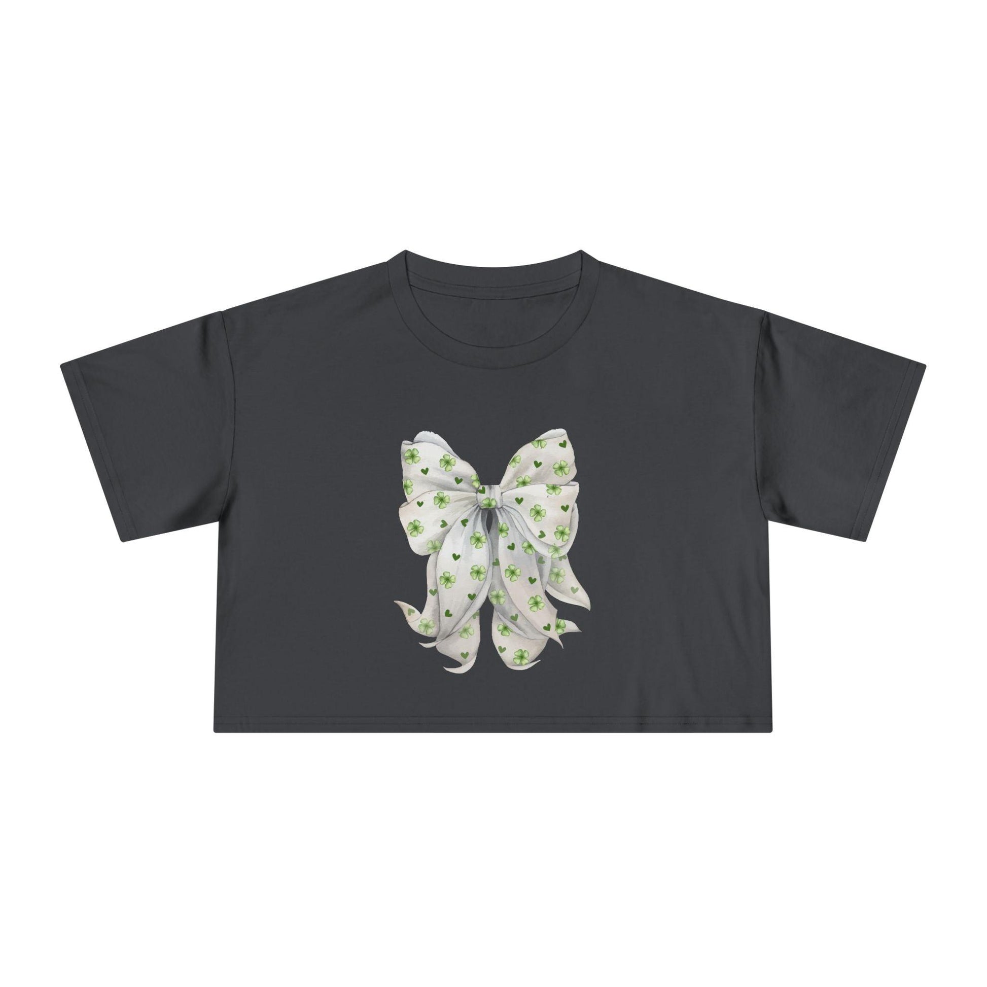 Shamrock Hearts Women's Cropped Tee - Spread the Luck and Love! - Whippie's