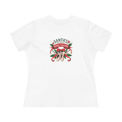 Santa's Favorite Dance Teacher Women's Softstyle Tee - Whippie's