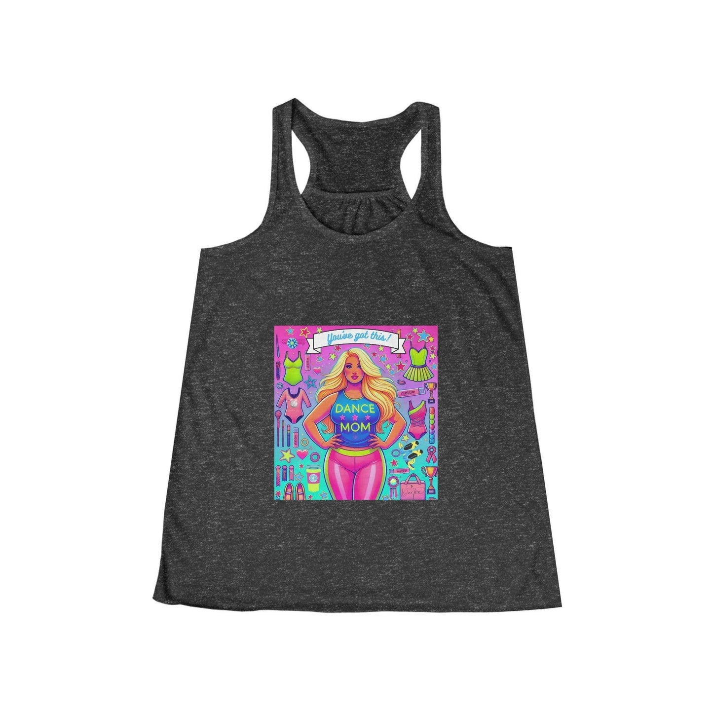 Dance Mom: You've Got This - Blonde Mom - Curvy - Women's Flowy Racerback Tank - Whippie's