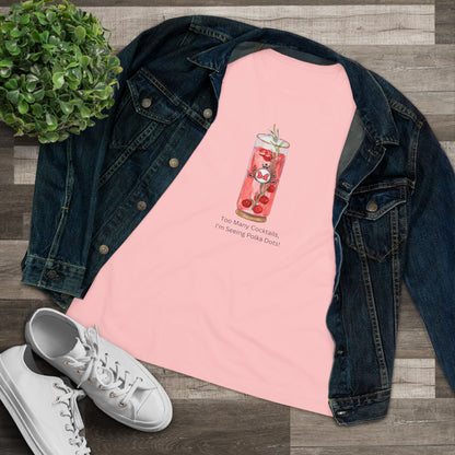Polka Dot Mouse Cocktail Shirt - Too Many Cocktails!