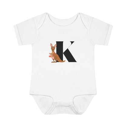 Alphabet Adventures: Letter K - Kind Kangaroo Baby Onesie K is for Kind Kangaroo! - Whippie's