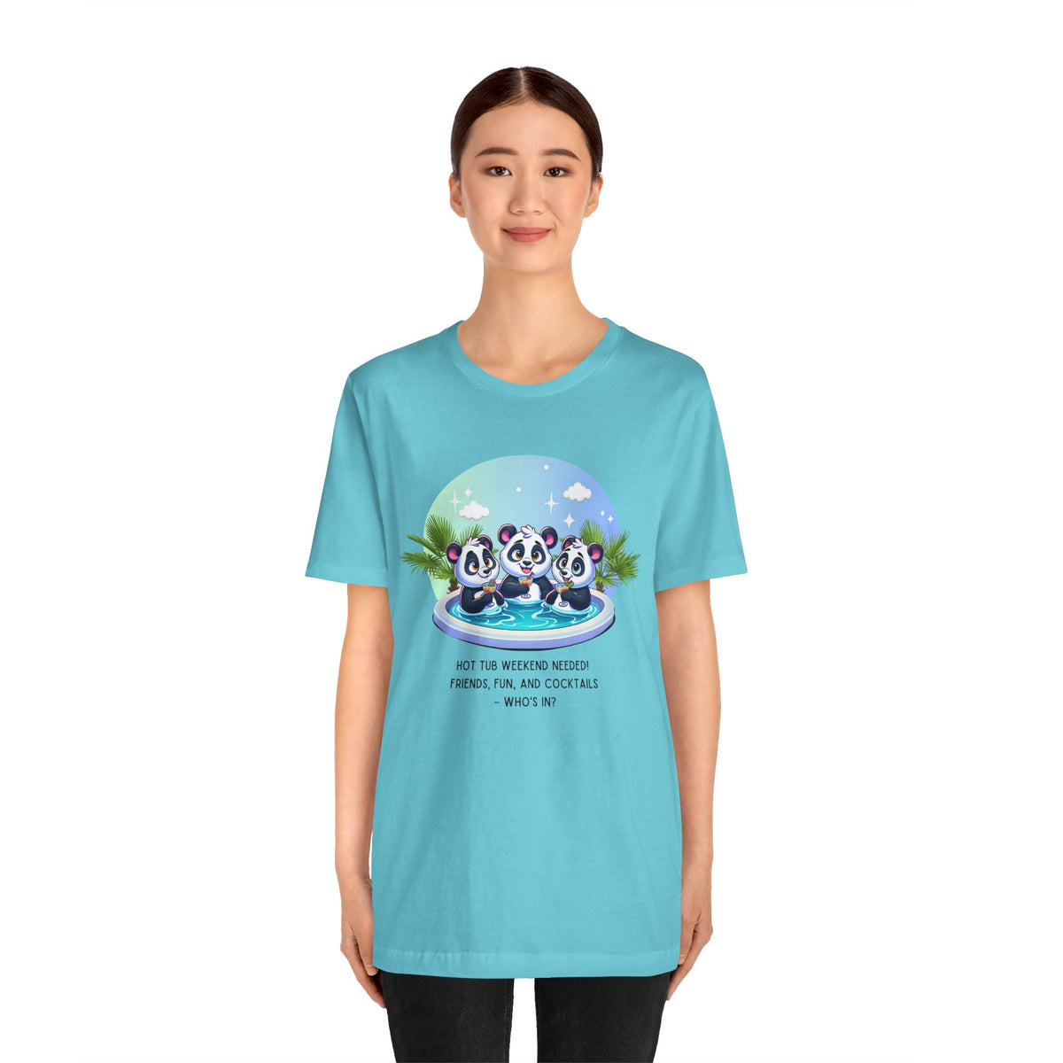 Hot Tub Weekend - Unisex Jersey Tee - Who's In For a Relaxing Getaway?