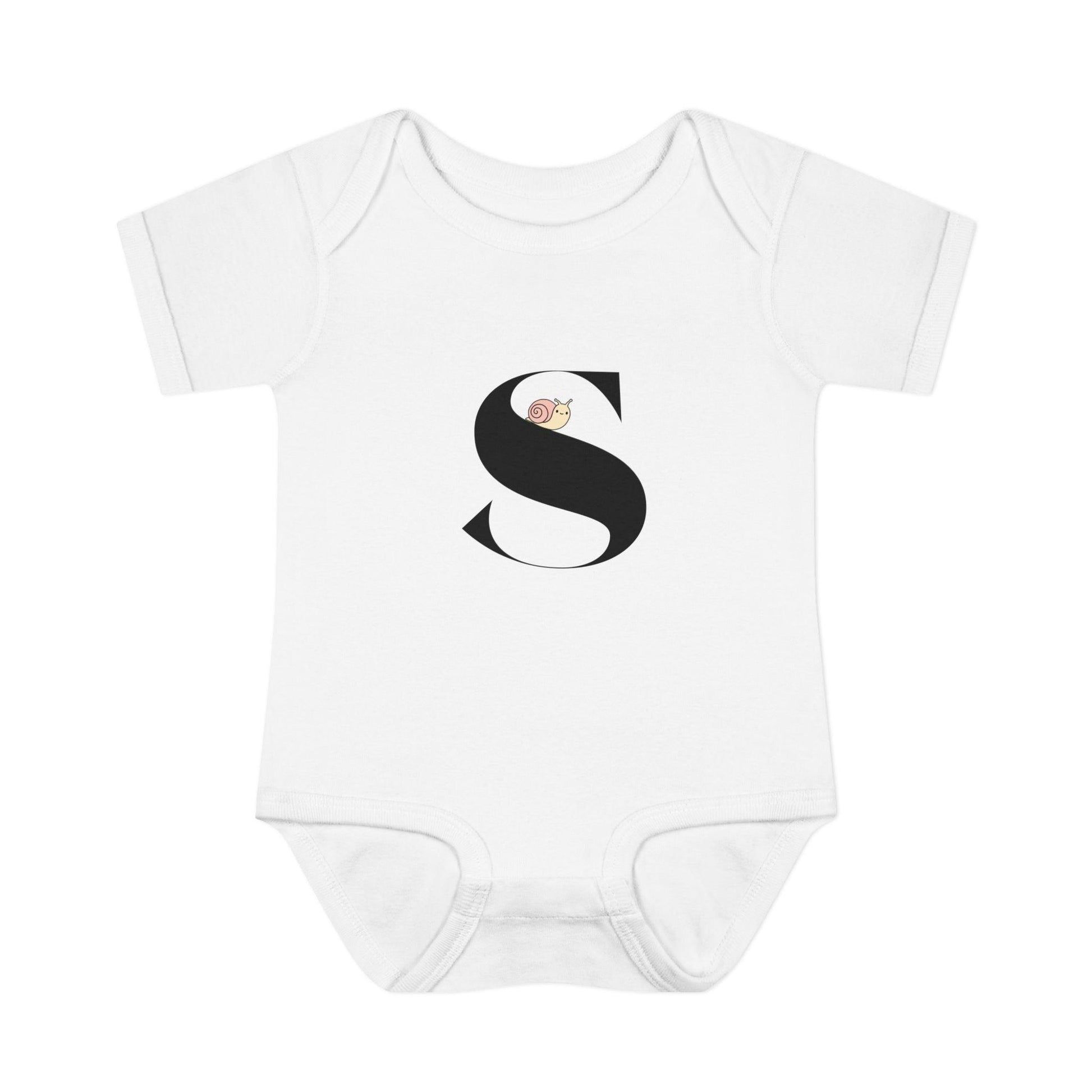 Alphabet Adventures: Letter S - Snazzy Snail Baby Onesie S is for Snazzy Snail! - Whippie's