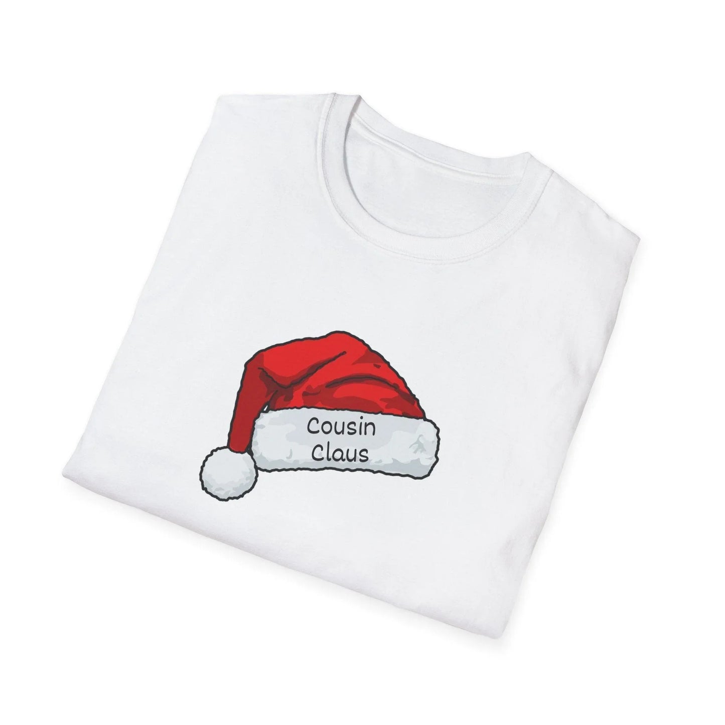 Cousin Claus: The Coolest Santa in Town 🎅- Unisex Softstyle T-shirt - Whippie's