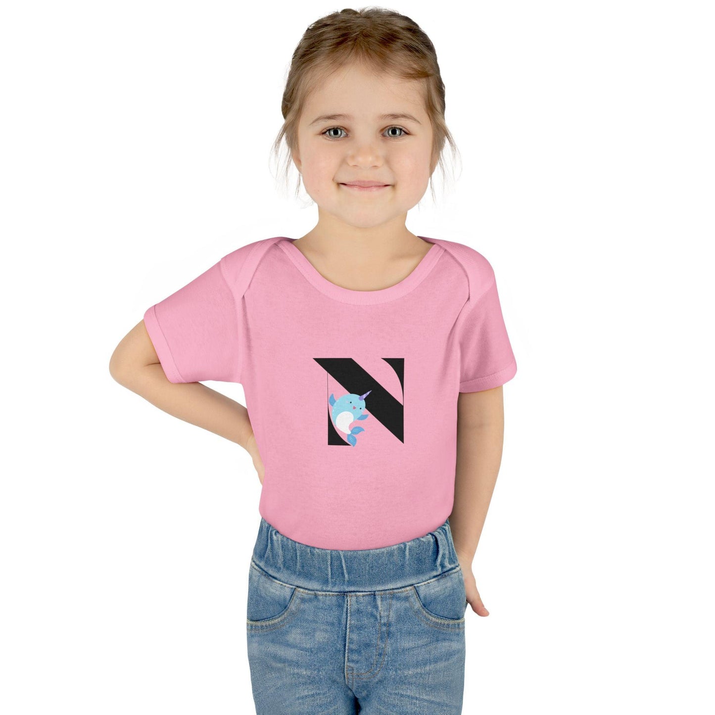 Alphabet Adventures: Letter N - Nice Narwhal Baby Onesie N is for Nice Narwhal! - Whippie's