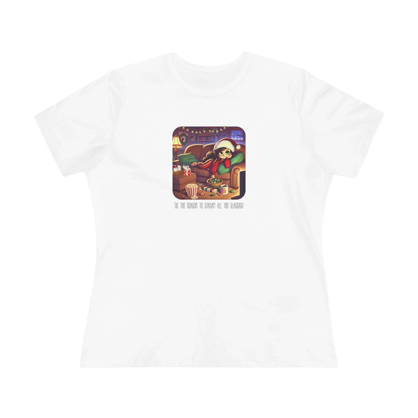 🎅🍿 'Tis the Season to Binge All the Classics! 🎄🎁 - Women's Softstyle Tee - Whippie's