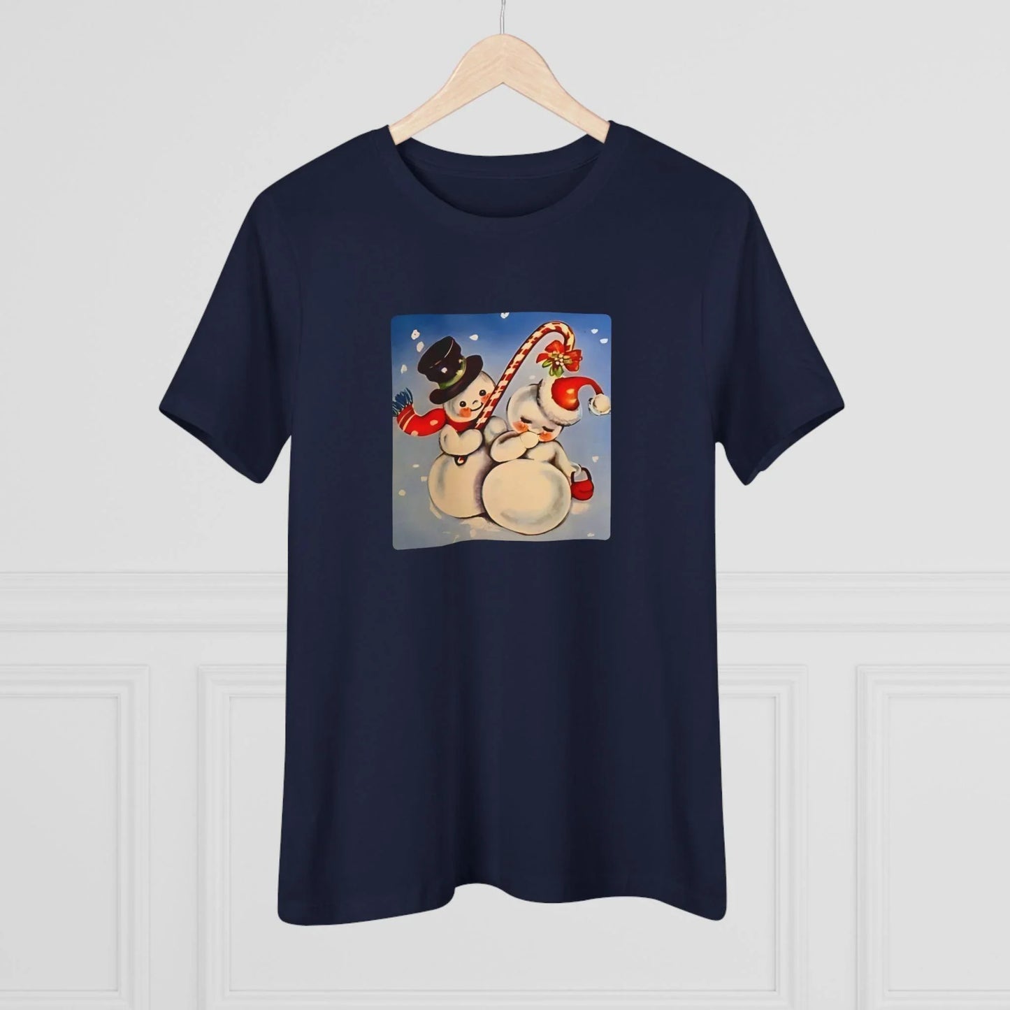 Snow Couple Mistletoe - Women's Softstyle Tee - Whippie's