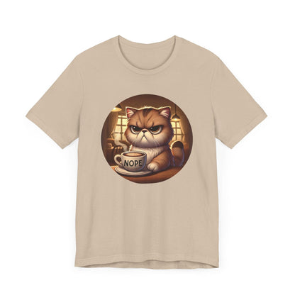 Grumpy Cat Cafe - Unisex Jersey Tee - 🐱☕ Nope, Not Today! ☕🐱 - Whippie's