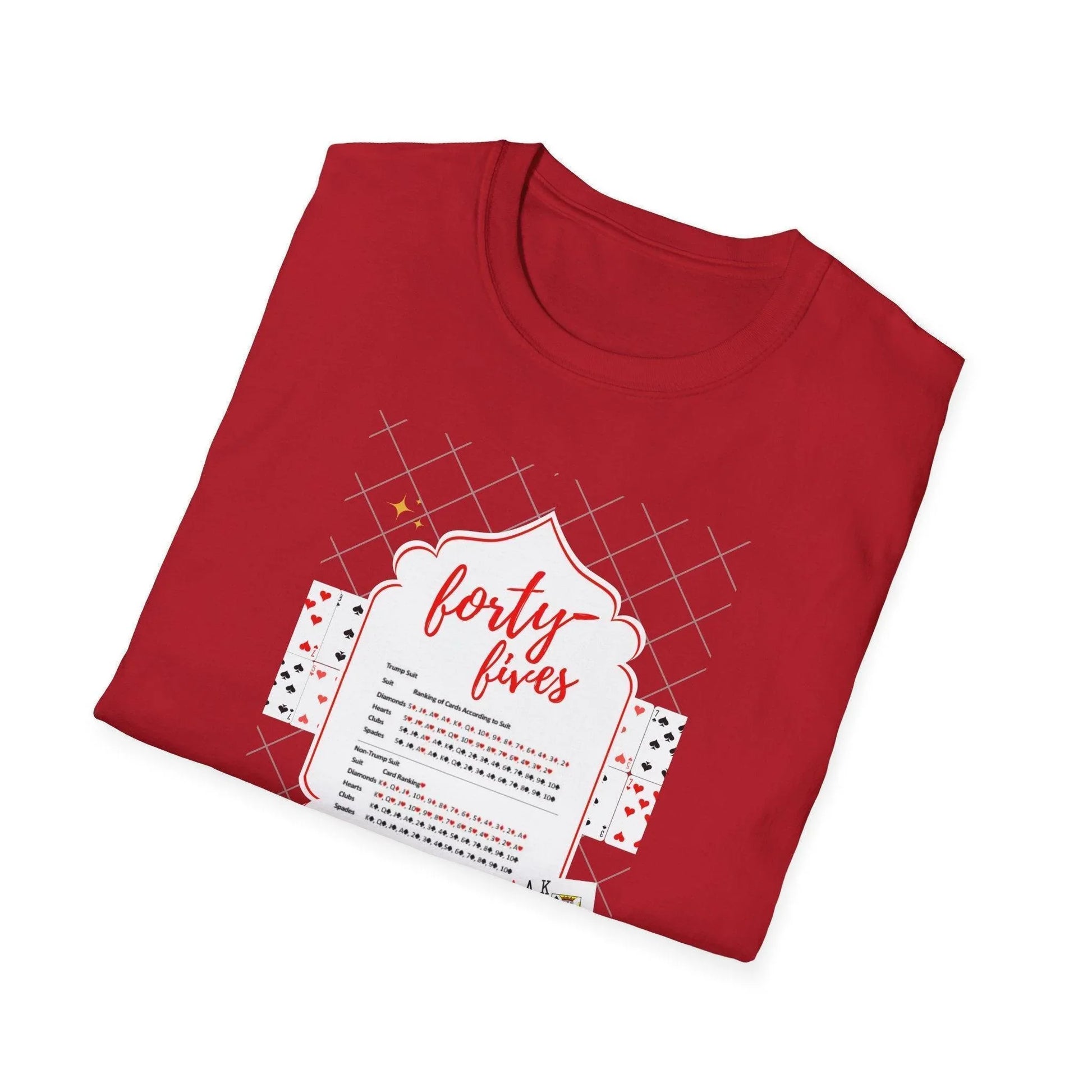 Forty-Fives Card Rankings - Unisex T-Shirt - Whippie's