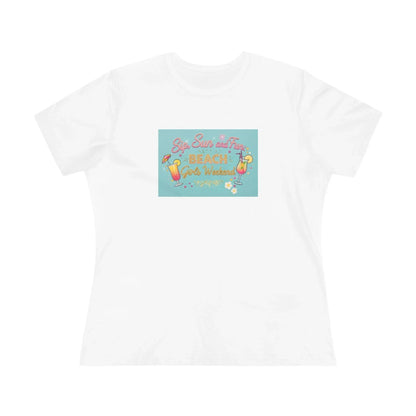 Sun, Sips, and Fun Beach Girls' Weekend - Women's Softstyle Tee - Whippie's