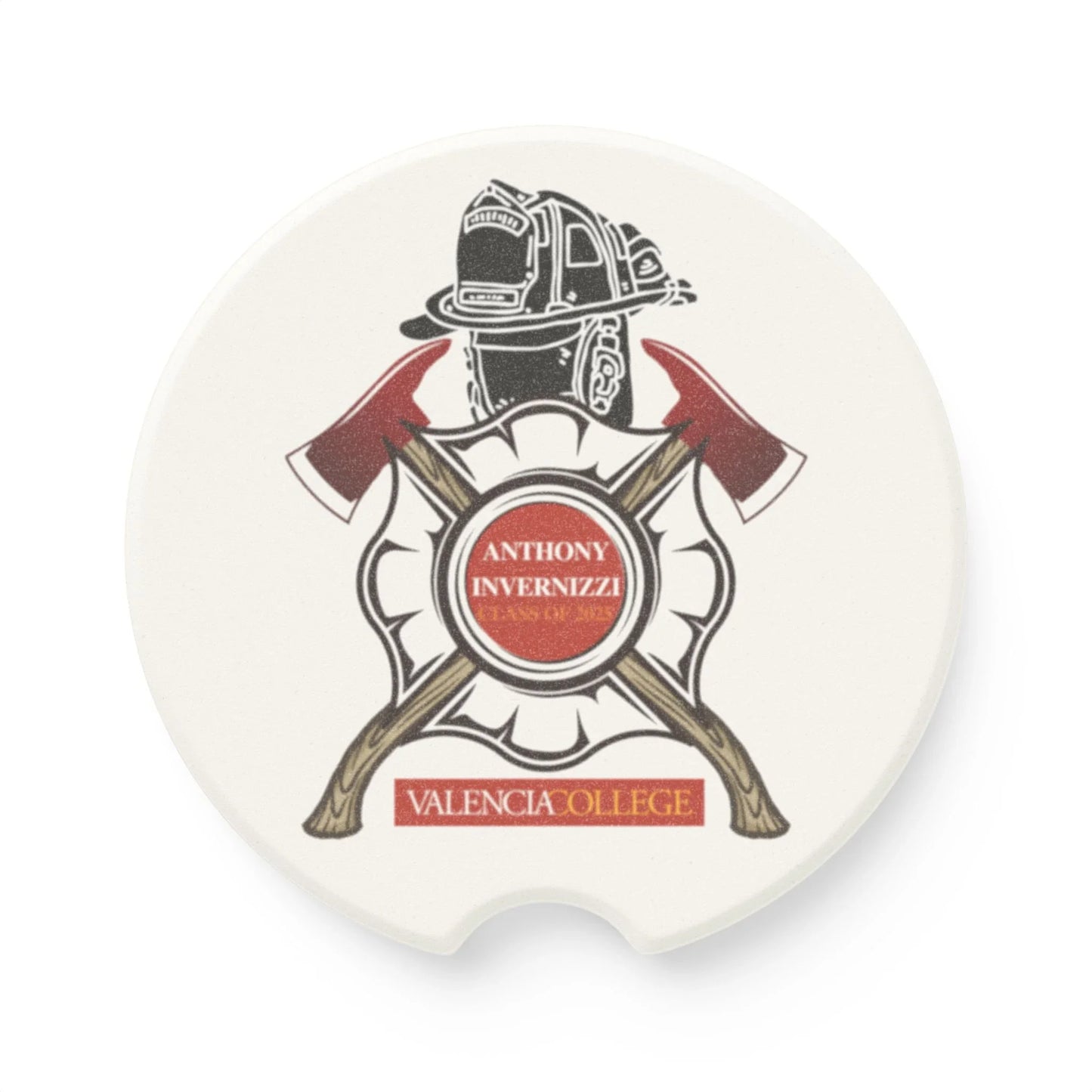 Valencia College Fire Rescue Car Coasters - Personalizable - Whippie's