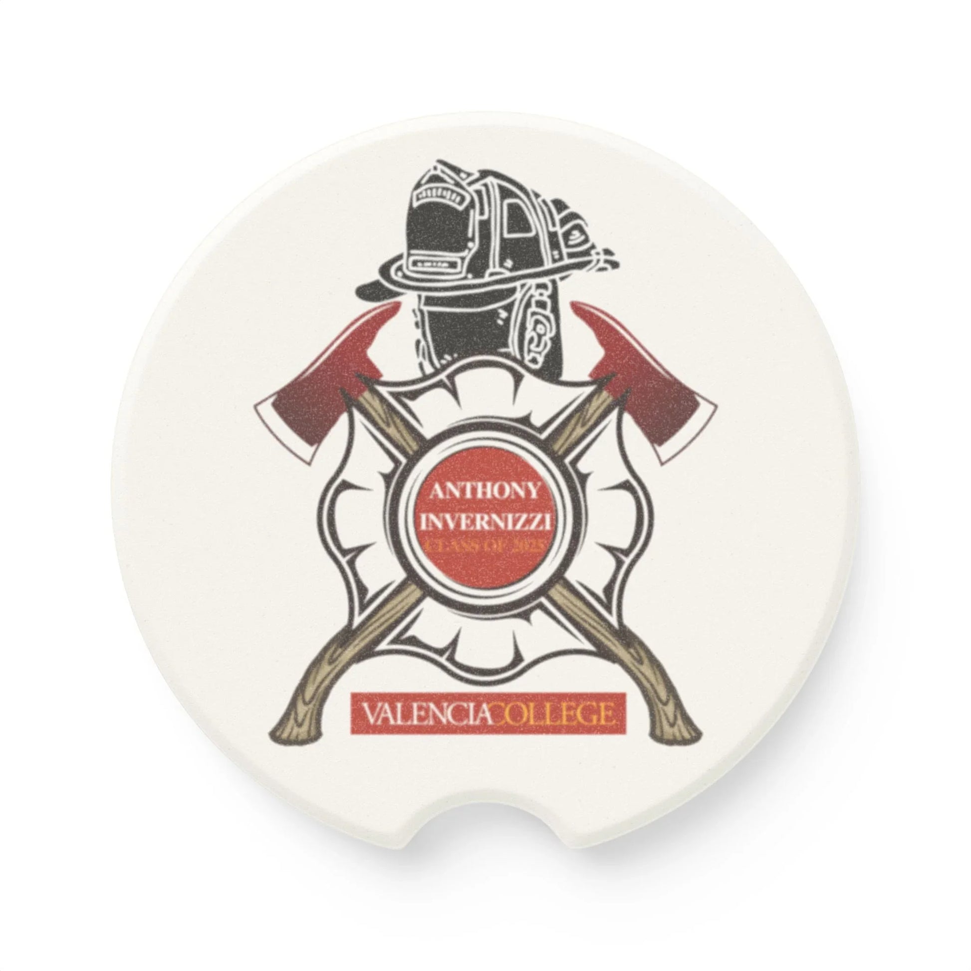 Valencia College Fire Rescue Car Coasters - Personalizable - Whippie's