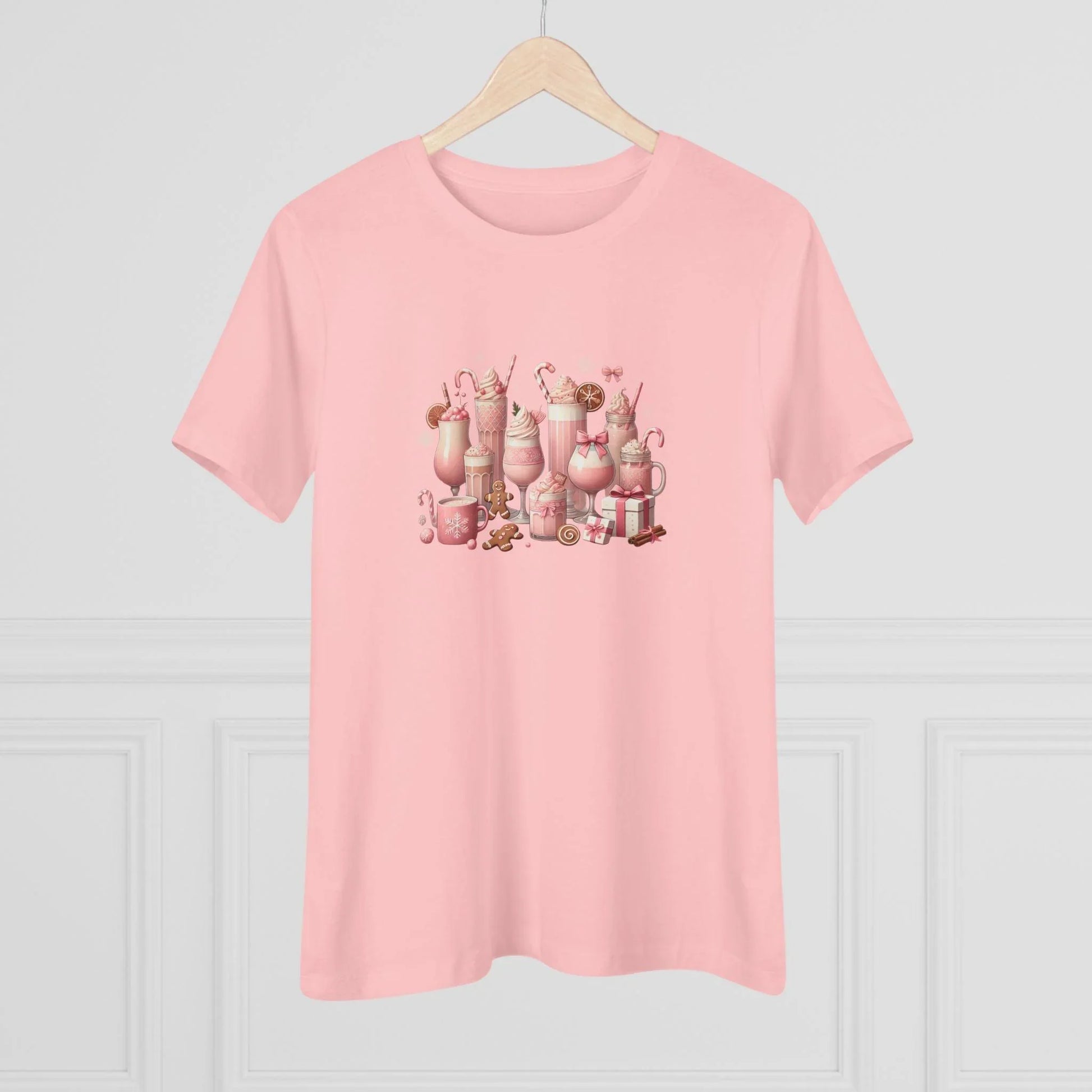 💖☕ Pretty in Pink Holiday Coffee ❄️🎀 - Women's Softstyle Tee - Whippie's