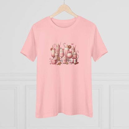 💖☕ Pretty in Pink Holiday Coffee ❄️🎀 - Women's Softstyle Tee - Whippie's