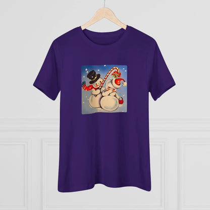 Snow Couple Mistletoe - Women's Softstyle Tee - Whippie's
