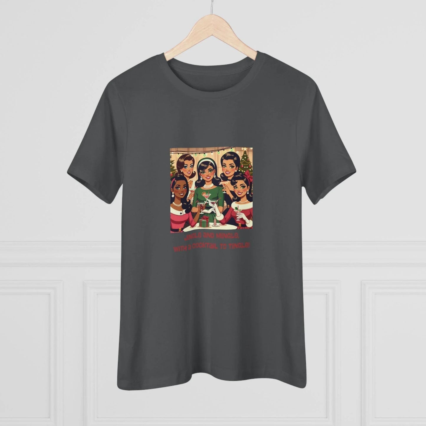 Holiday Friends Sipping Cocktails - Women's Softstyle Tee - Whippie's