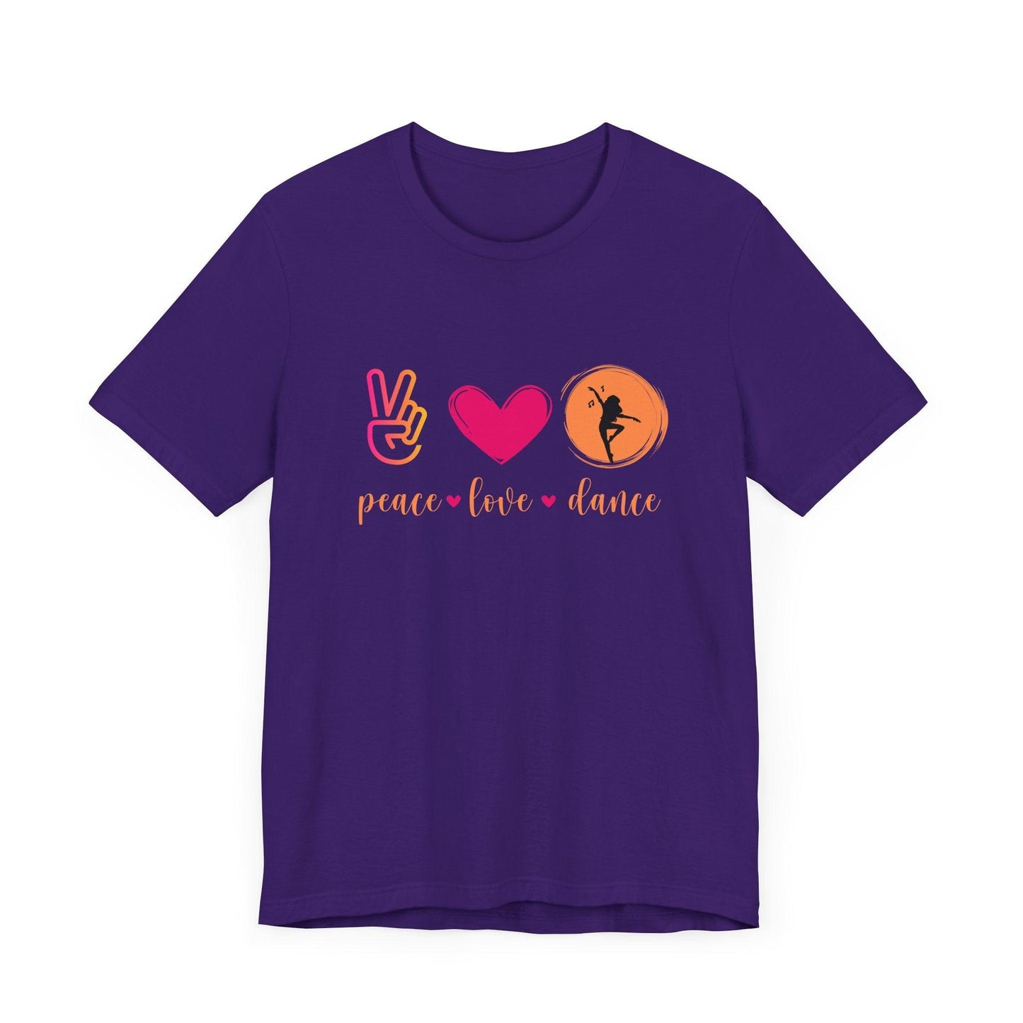 Peace, Love & Dance Unisex Jersey Tee - ✌️❤️💃 Express Yourself Through Movement! 💃❤️✌️ - Whippie's