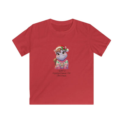 I Want a Hippopotamus for Christmas 🦛🎄 Girl Hippo - Kids' Tee! 🎁✨ - Whippie's