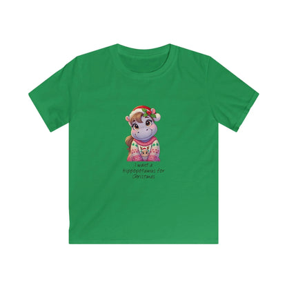 I Want a Hippopotamus for Christmas 🦛🎄 Girl Hippo - Kids' Tee! 🎁✨ - Whippie's
