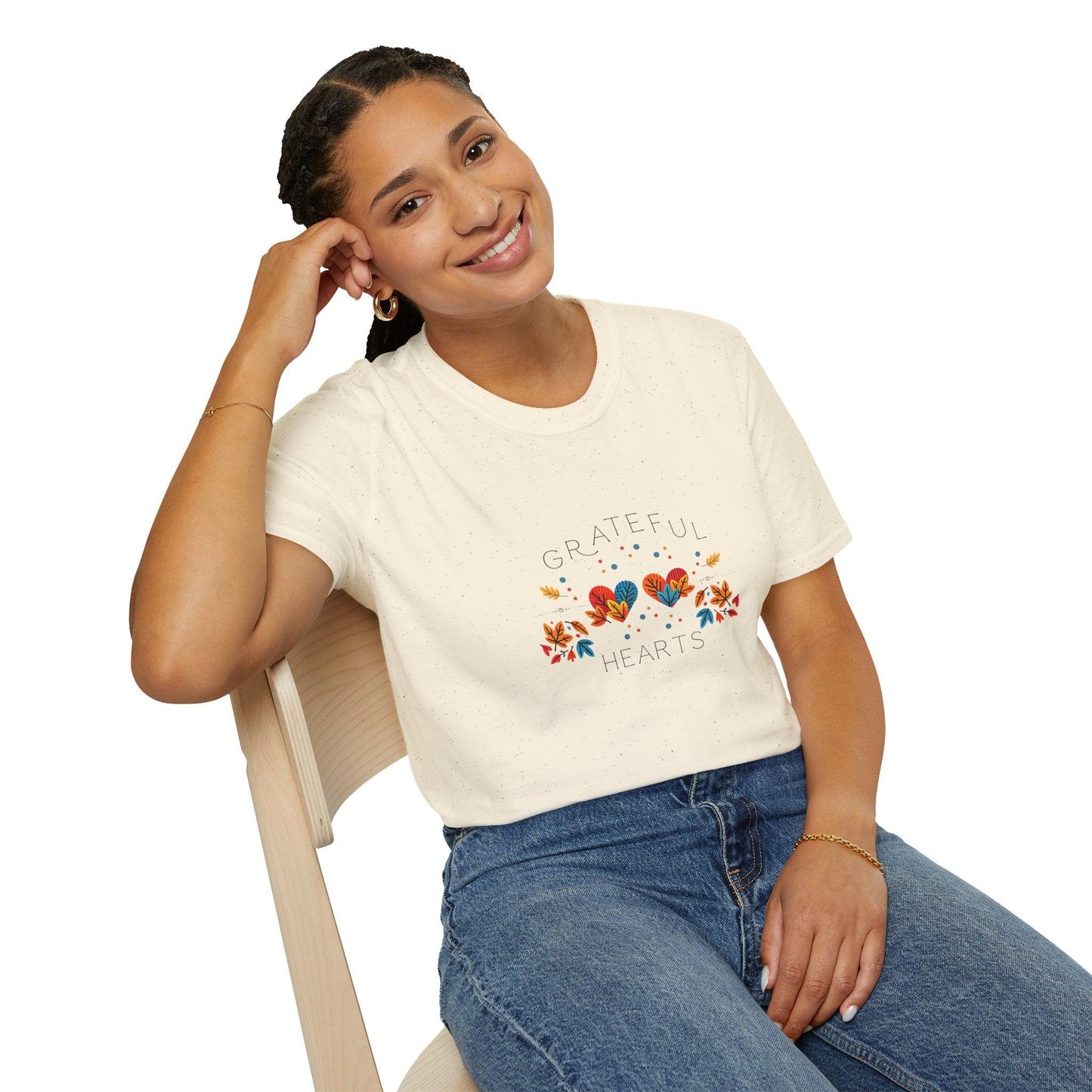 Grateful Hearts - A Family Affair 🧡💛❤️ - Two Hearts - Unisex T-Shirt - Whippie's