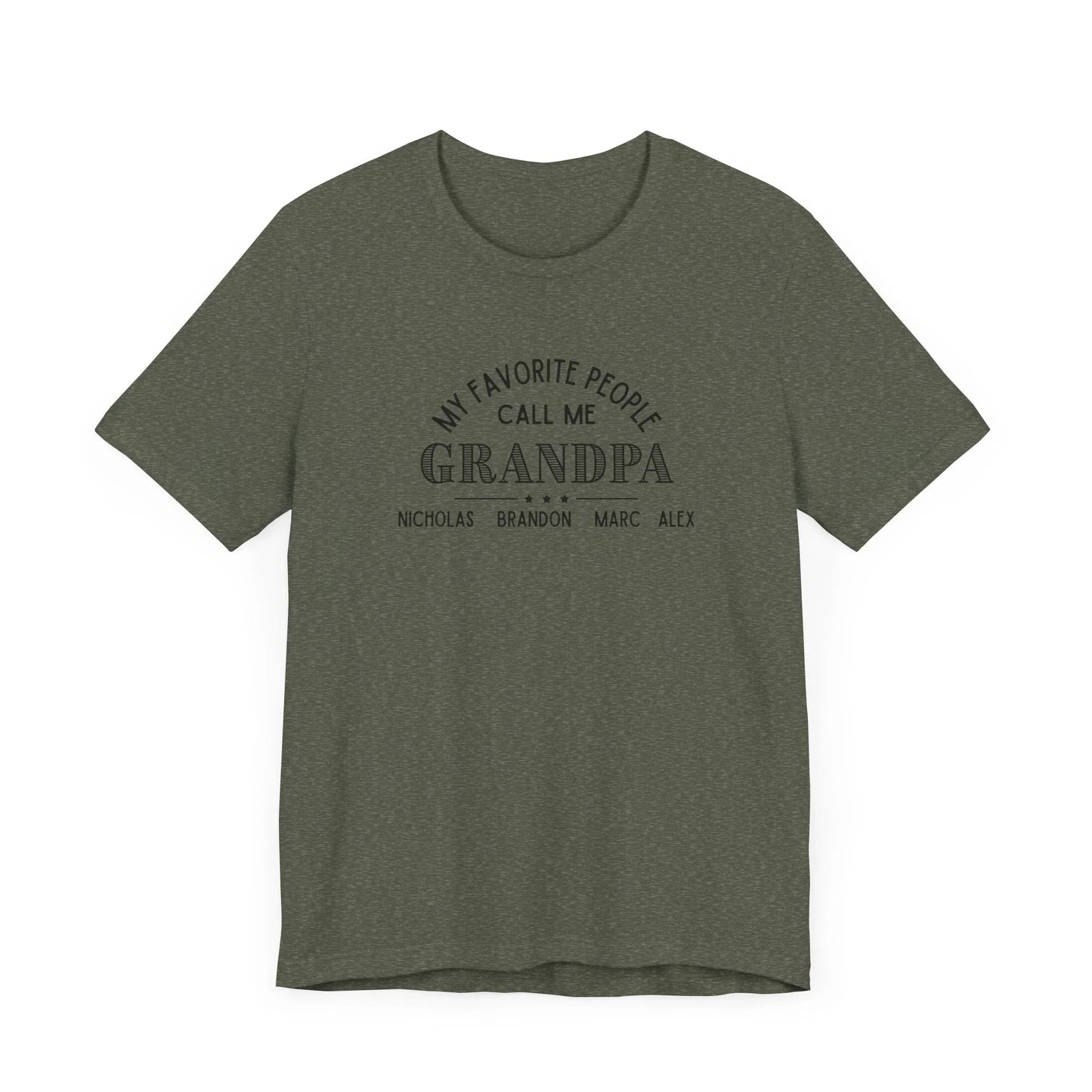 My Favorite People Call Me Grandpa - Personalized Unisex Jersey Tee - Whippie's
