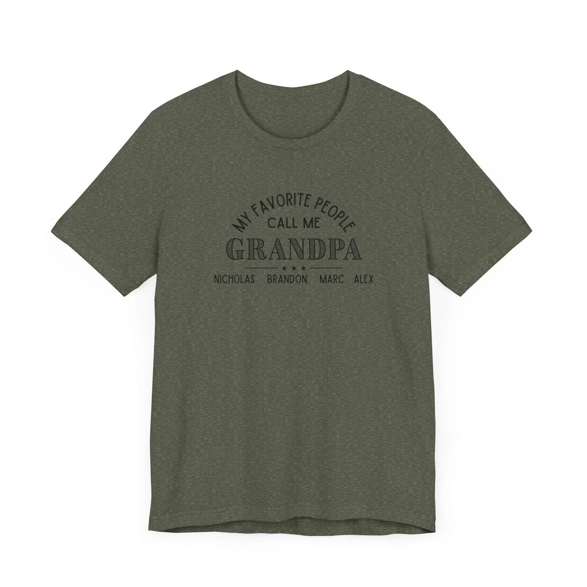 My Favorite People Call Me Grandpa - Personalized Unisex Jersey Tee - Whippie's