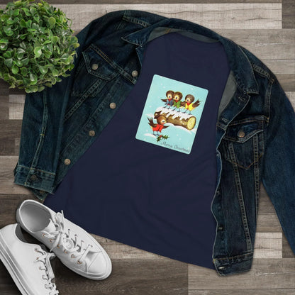Merry Christmas Song Birds - Women's Tee - Whippie's