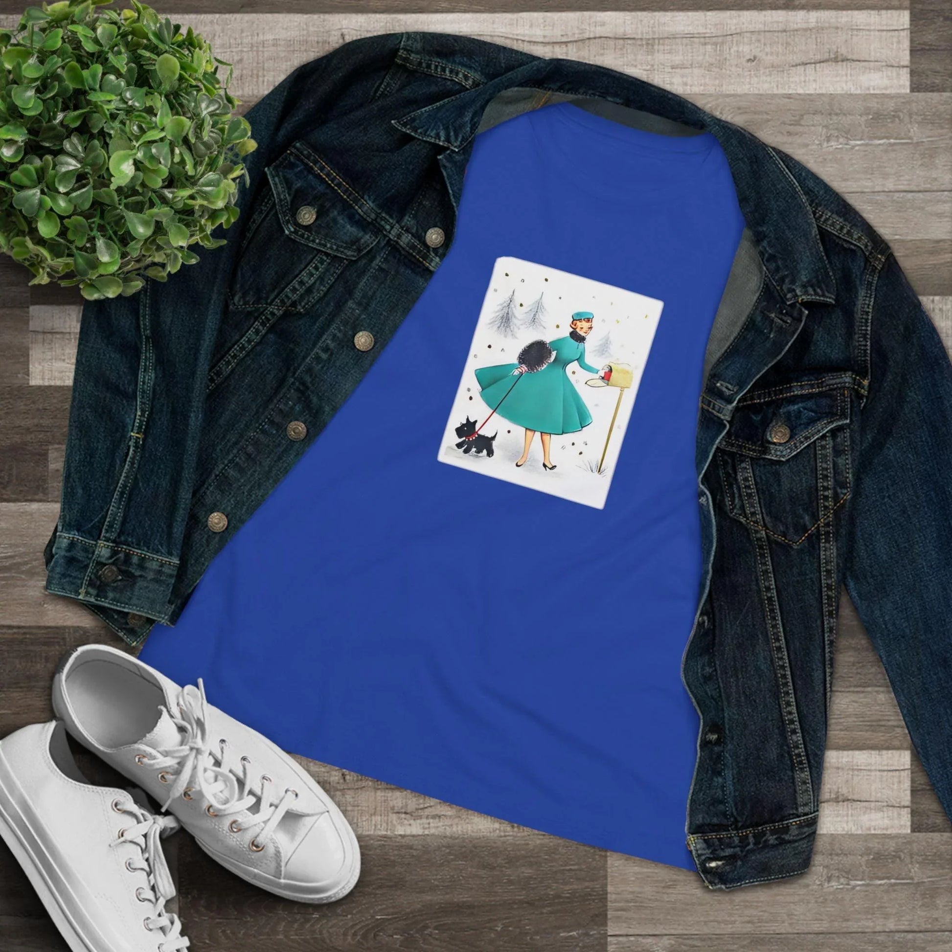 Retro Christmas Mailbox Check - Women's Softstyle Tee - Whippie's