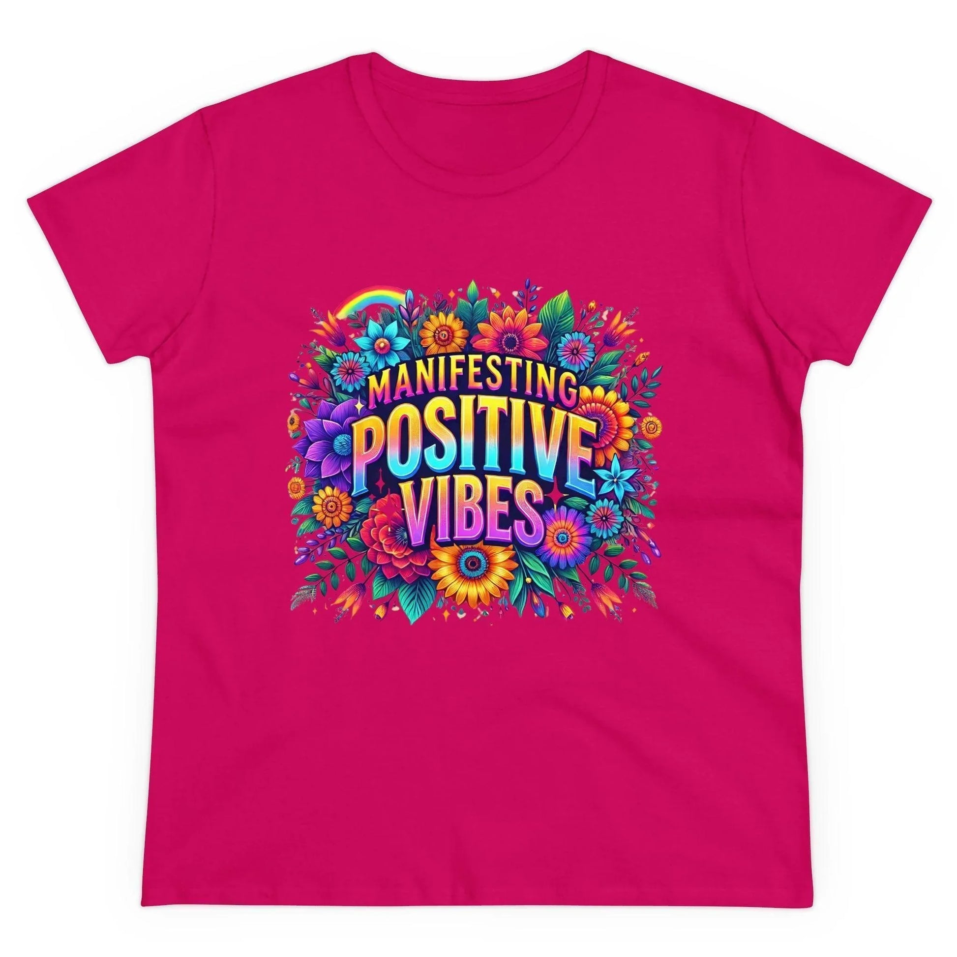 ✨ Manifesting Positive Vibes 🌈 Women's Tee 🌼 - Whippie's