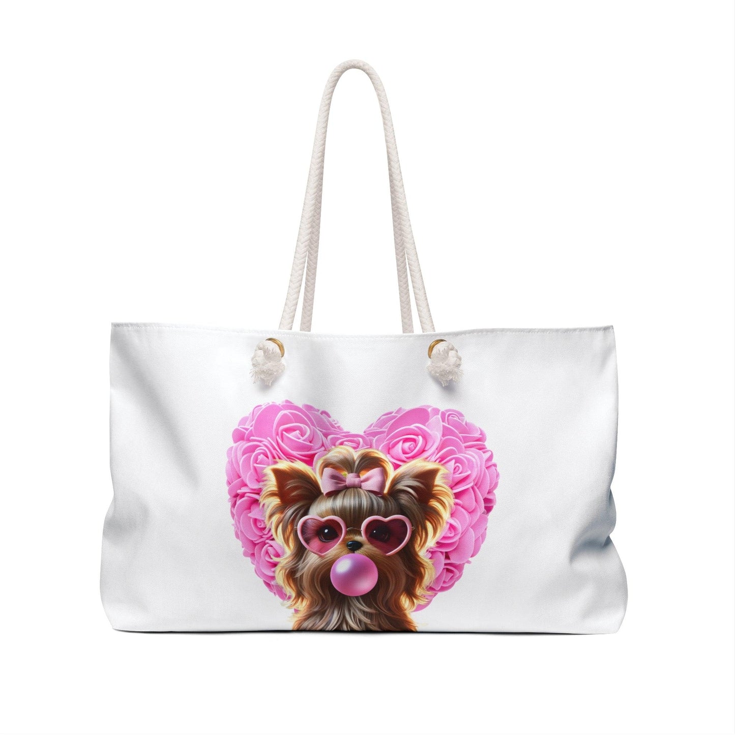 Yorkie Love Weekender Tote Bag - 💖 Carry Your Cuteness with Style! 💖 - Whippie's