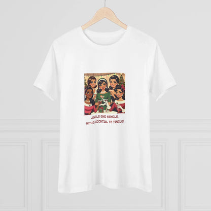 Holiday Friends Sipping Cocktails - Women's Softstyle Tee - Whippie's
