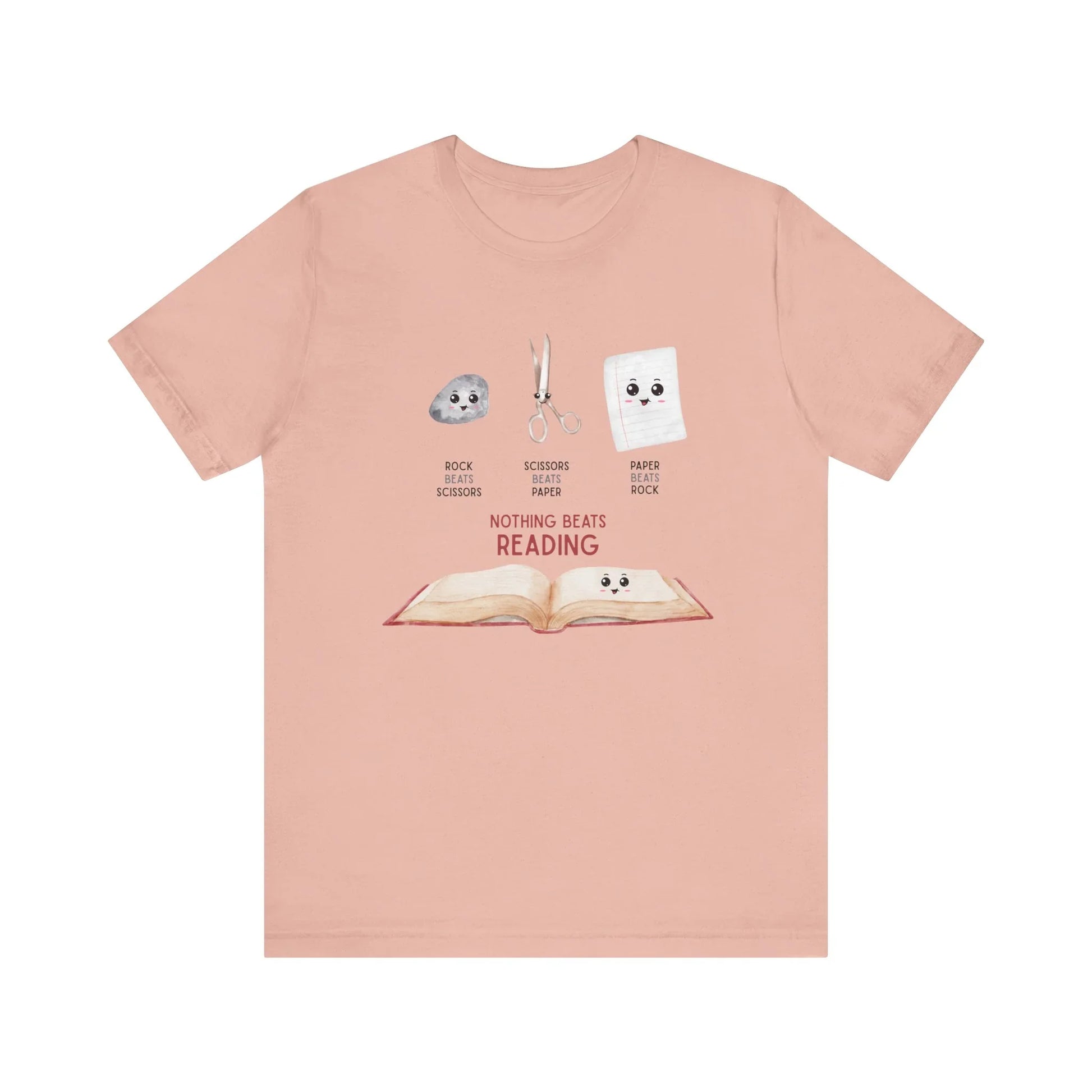 Nothing Beats Reading: Rock, Paper, Book Unisex Tee - Whippie's