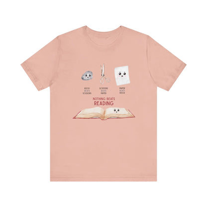 Nothing Beats Reading: Rock, Paper, Book Unisex Tee - Whippie's