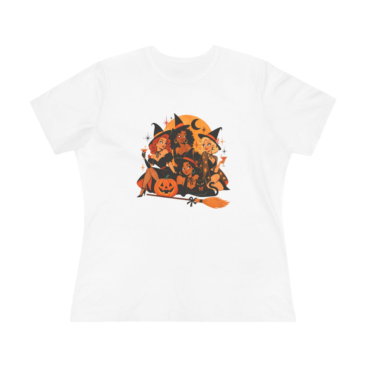 White Charmed and Chic Coven women's tee product view